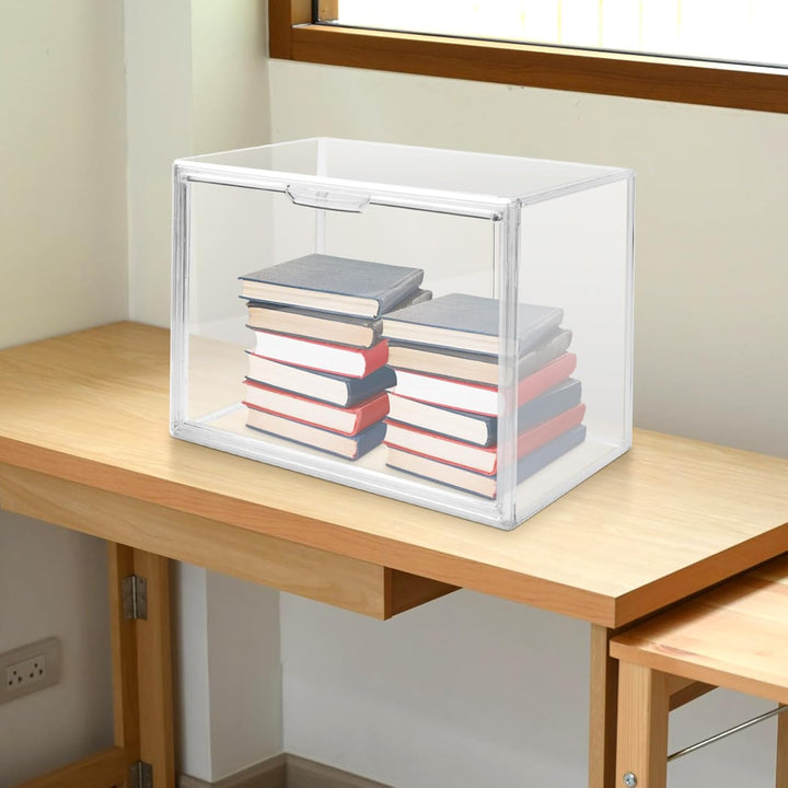 Handtaschen Organizer Kunststoff, 36x22x27cm Vitrine Schaukasten Transparent, Stapelbare Aufbewahrun