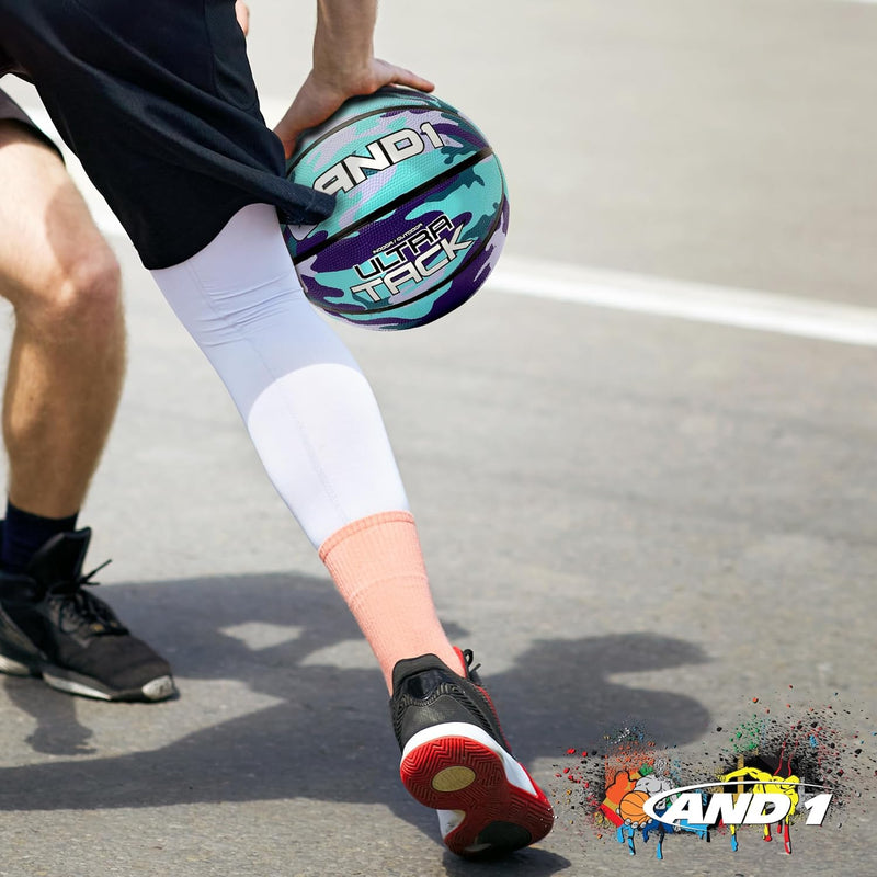 AND1 Ultra Grip Basketball: Offizielle Verordnung Grösse 7 (74,9 cm) Gummi Basketball – Tiefe Kanalk