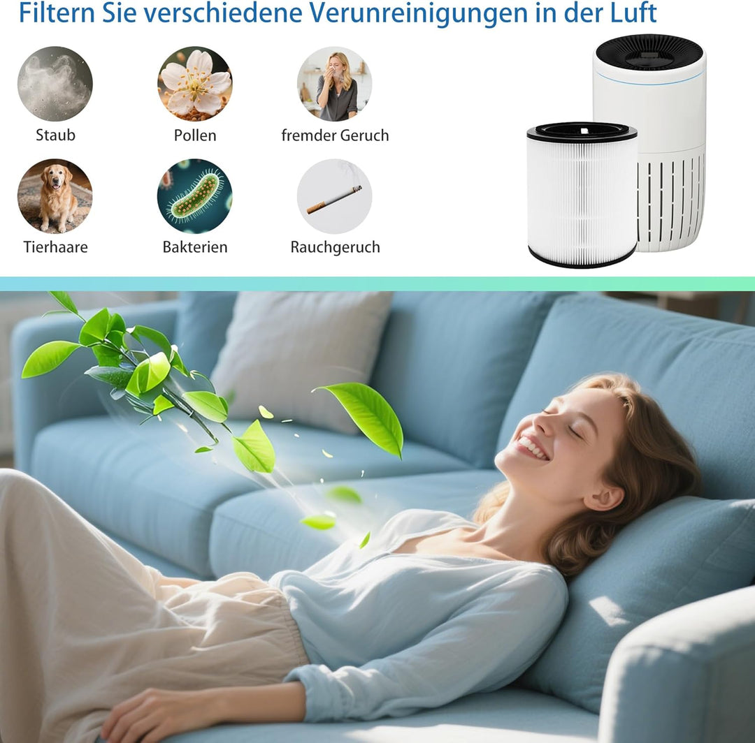 1 Stück Air 4000 Ersatzfilter für Bosch Air 4000 Luftreiniger, 3-in-1 HEPA-Filter Aktivkohlefilter u