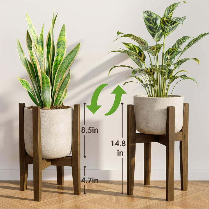 Bamworld Blumenhocker Outdoor Blumenständer Bambus Pflanzenhocker Indoor Blumentreppe Outdoor Wetter