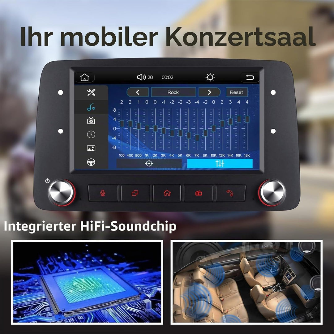 Autoradio Für FIAT Panda 169 (2003-2012) Mit Wireless Carplay Android Auto Mirror link,Autoradio Mit