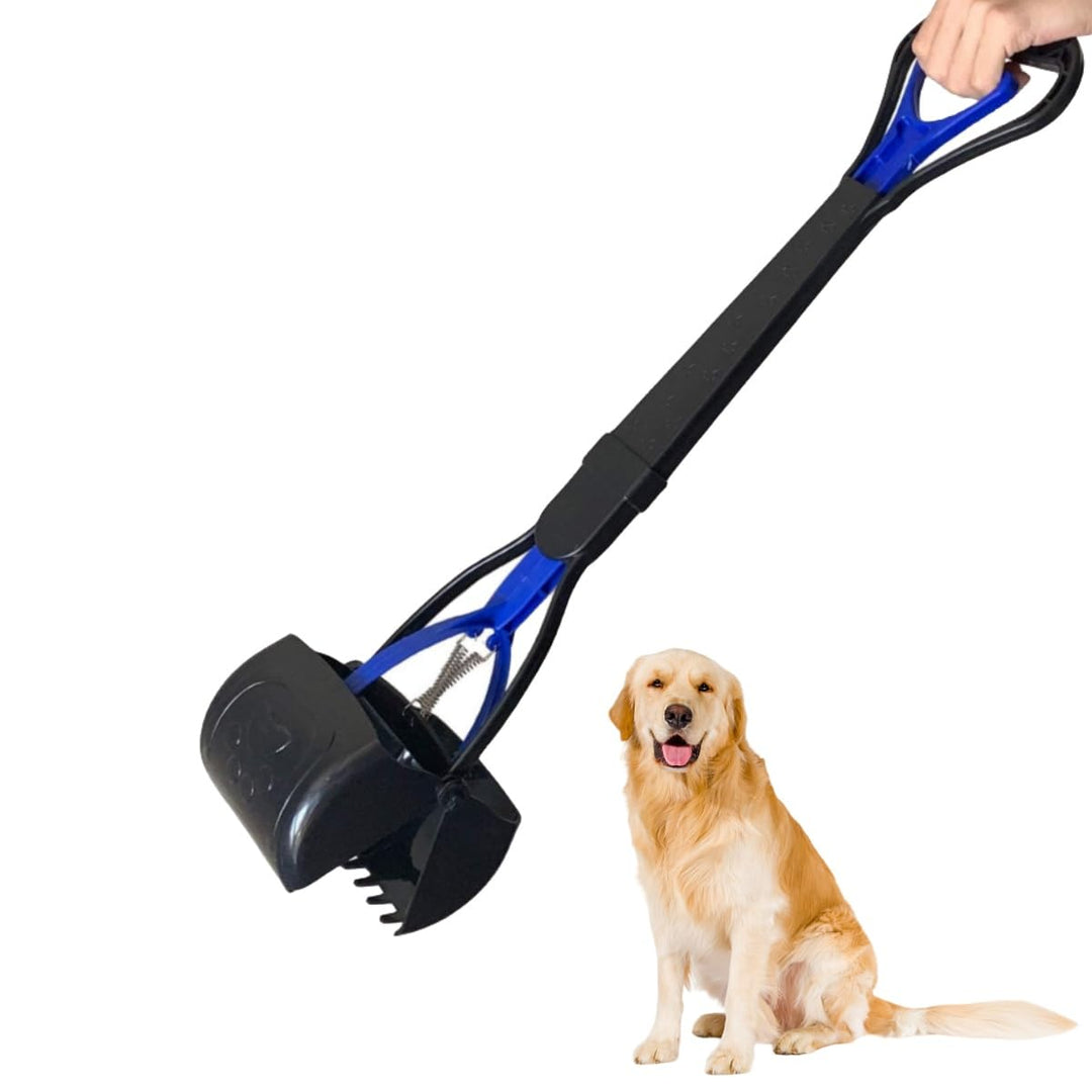 Hundekotschaufel, 71 cm langer Griff, beim Spazierengehen, Kotentferner, Greifzange für mittelgrosse