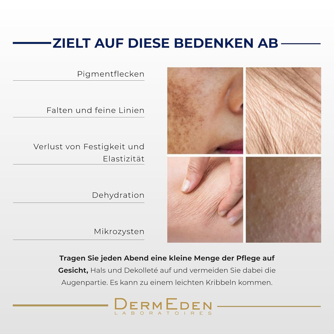 DermEden - Regenerierende Nachtcreme 50 ml - Fördert die Zellerneuerung für eine prallere, straffere