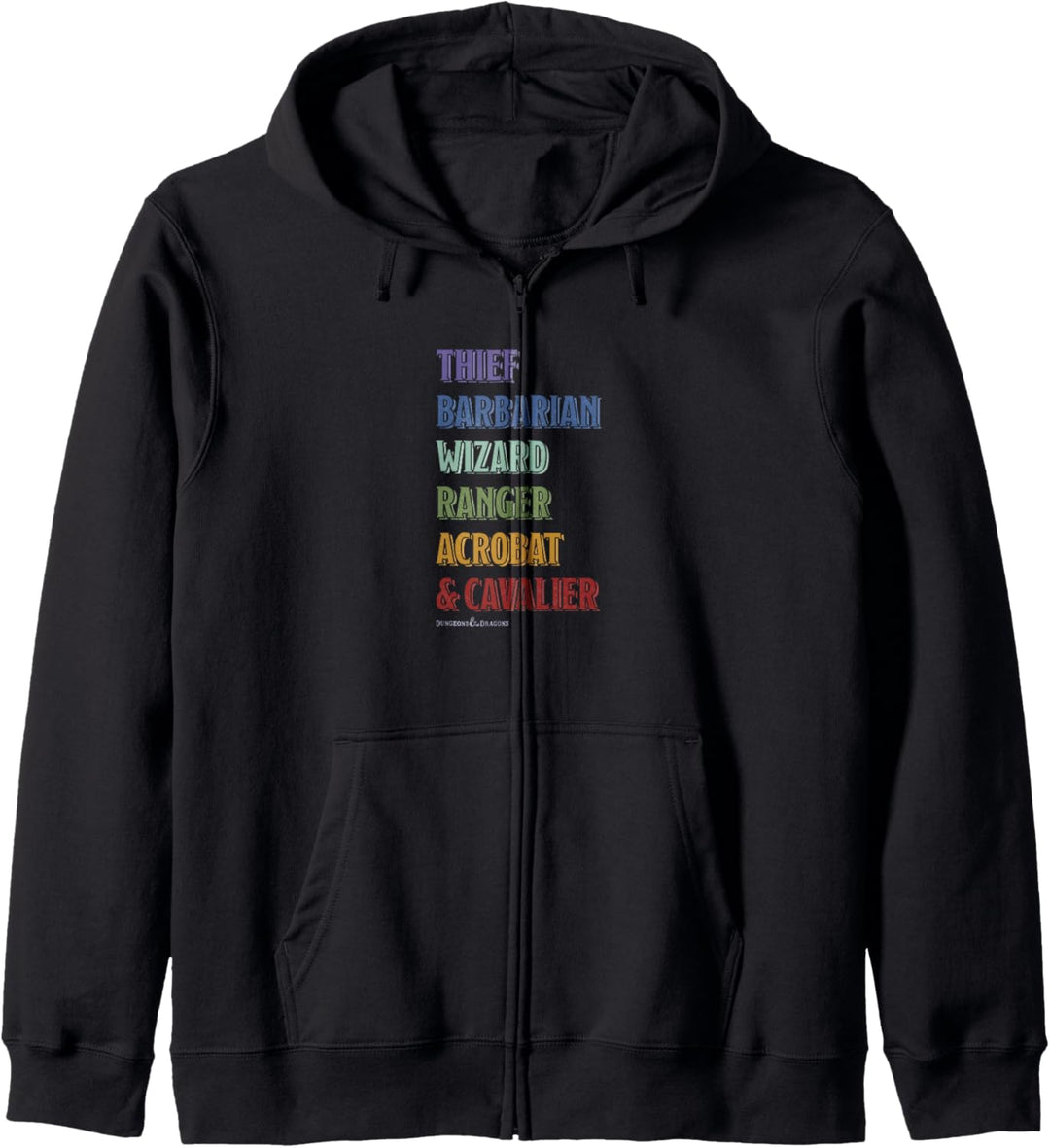 Dungeons & Dragons Class Rainbow Text Stack Kapuzenjacke
