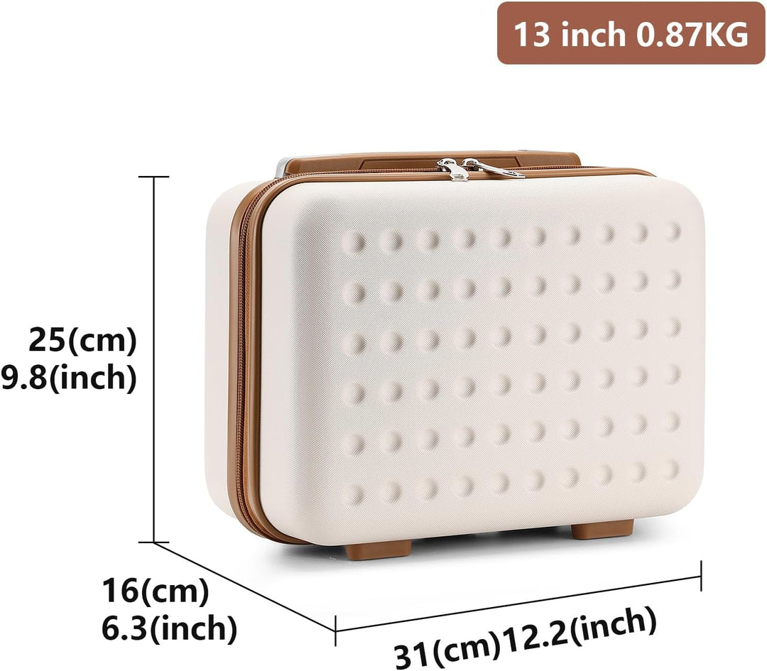 KONO Kosmetikkoffer Schminkkoffer Leicht Handgepäck Tragbar Beautycase Damen ABS+PC Make Up Koffer m