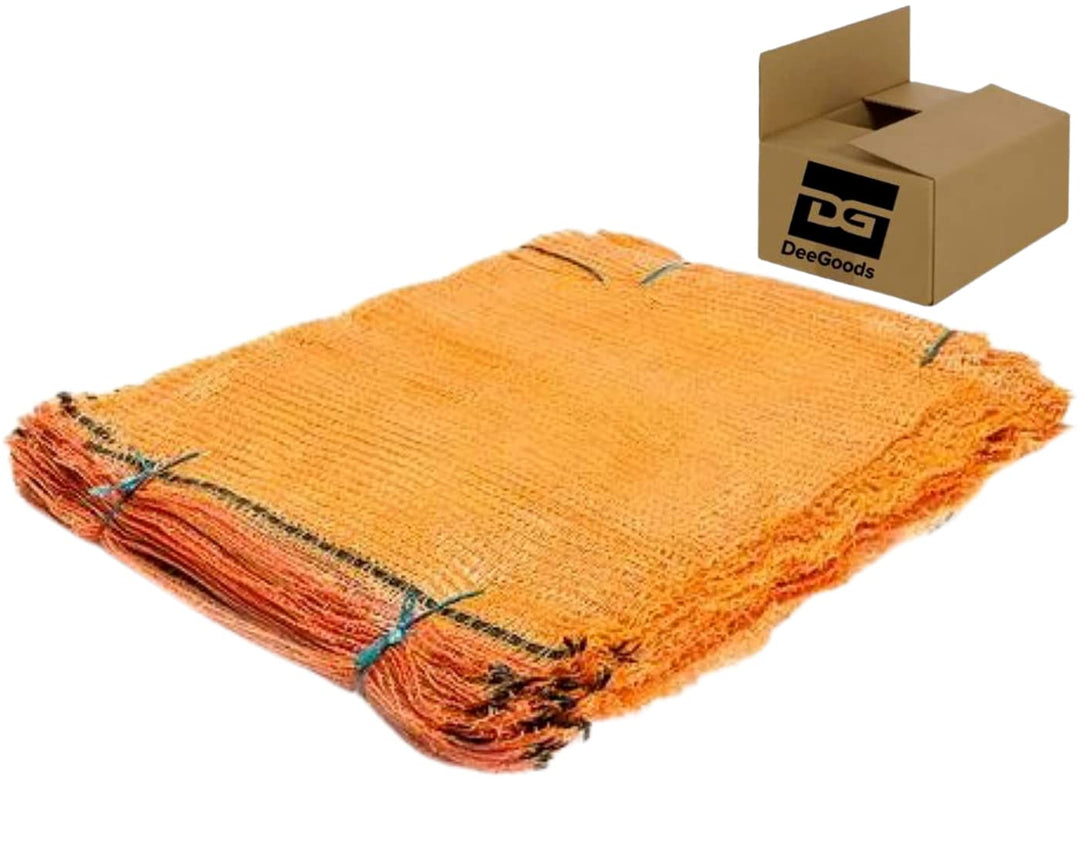 DeeGoods 100 Stück Raschelsäcke - Aufbewahrungssäcke für Obst und Gemüse - Kartoffelsack - Netzsack