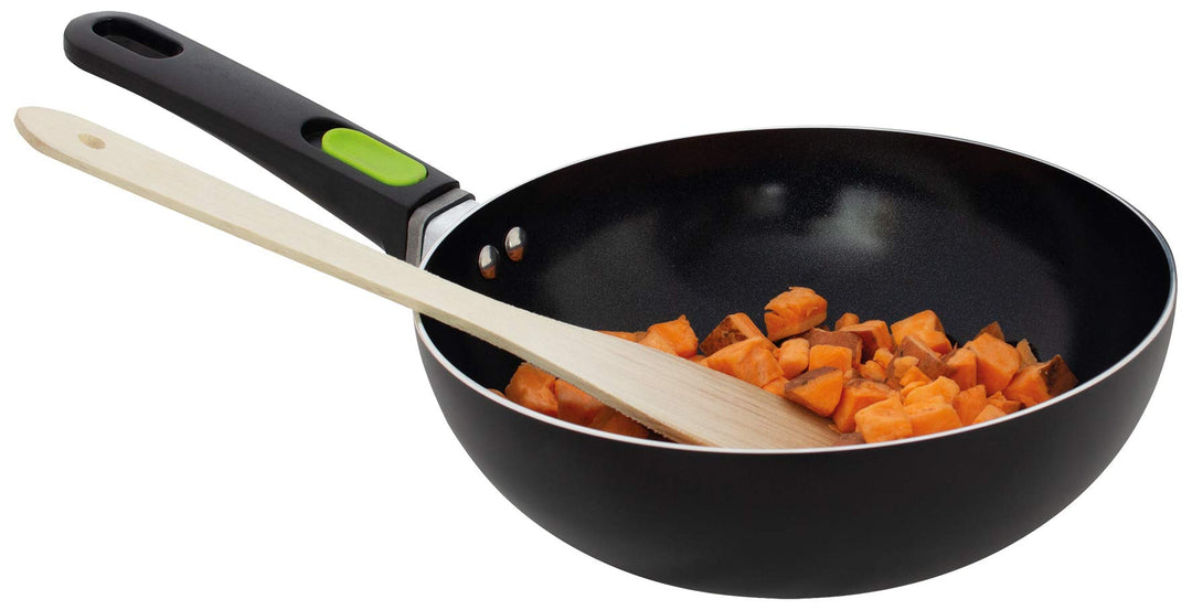Eurotrail Wok mit Antihaftbeschichtung, schwarz, Ø 28×8.5cm, Ø 28×8.5cm