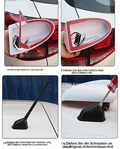 Possbay Car Antenna, Shark Fin Antenna AM FM Radio Signal Aerial Adhesive Tape Base Super Functional