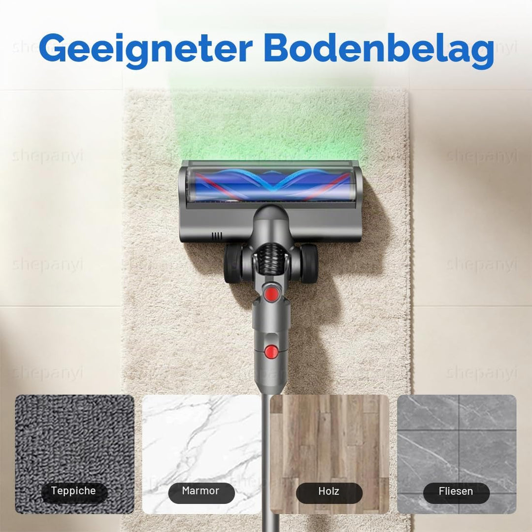 Bürste Ersatzteile kompatibel für Dyson V12 Detect Slim, Zubehör Bodenbürste mit grünem LED-Leuchten