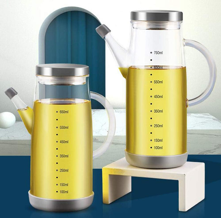 Olivenöl-Spender-Flaschen, Glasflaschen für Öl und Essig, für Küche, Kochen, Grillen, Nudeln, Grille