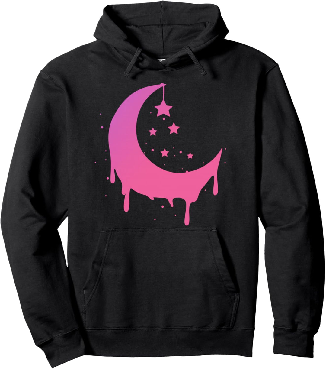 Pastel Moon Goth Vaporwave Pullover Hoodie