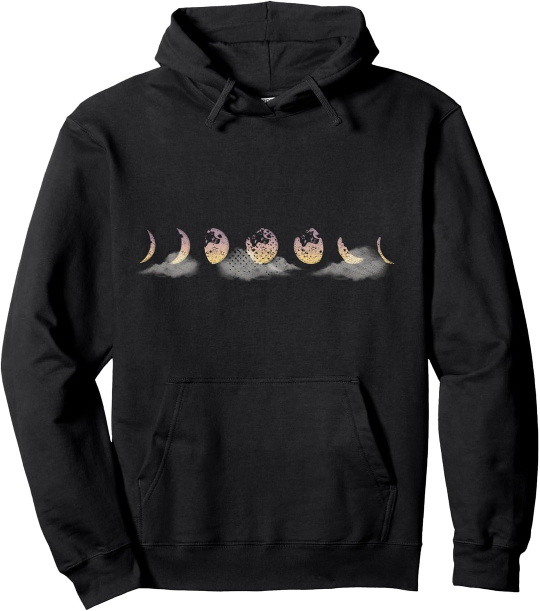 Mondphasen Universum Galaxie Weltraum Mond Astronomie Pullover Hoodie