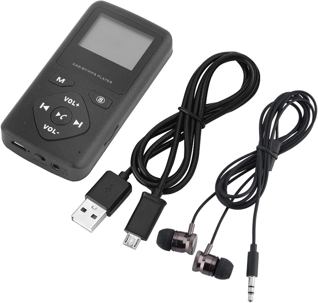 Elprico Tragbares Radio -Radio, DAB DAB+ Taschenradio mit LCD-Bildschirm, Bluetooth-MP3-Player mit K