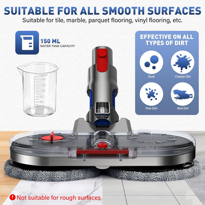 Wischaufsatz für Dyson V7/V8/V10/V11/V15 Zubehör Wischaufsatz für Dyson Wischmopp Aufsatz für Dyson