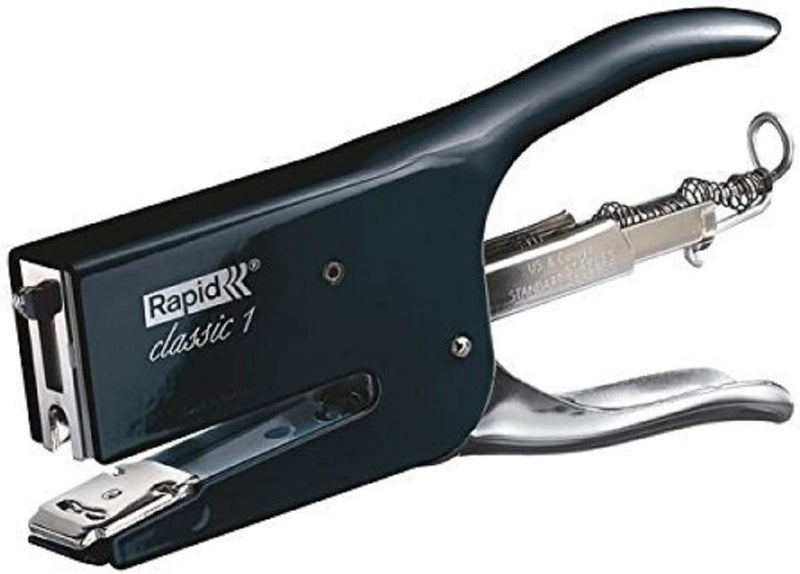 Rapid 5000490 Heftzange K1 (Metall, Heftleistung 50 Blatt, Heftklammerntyp 24) schwarz black magic,