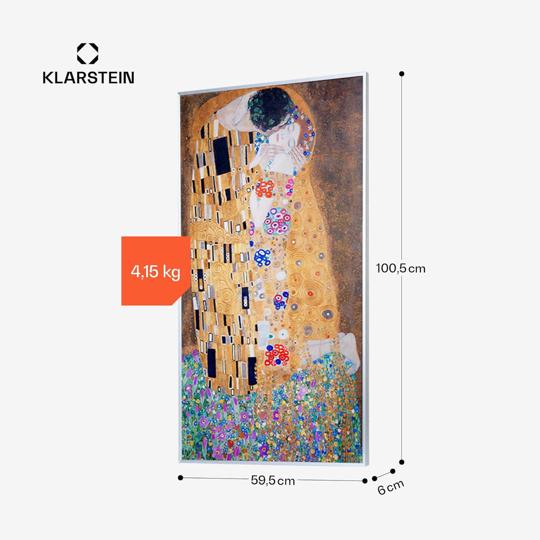 Klarstein Infrarotheizung mit Thermostat, 600W Elektroheizung, Bild-Infrarotheizung zur Wandmontage,