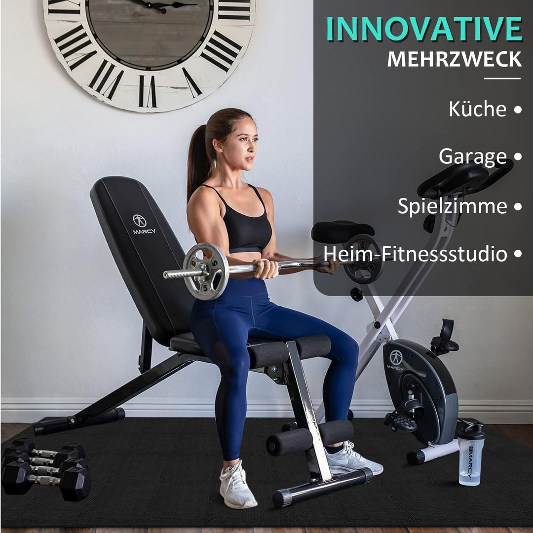 Bodenschutzmatte Fitness Set [31x31cm], 24/36/48 Puzzlematte, Eva Sportmatte Fitnessmatte rutschfest