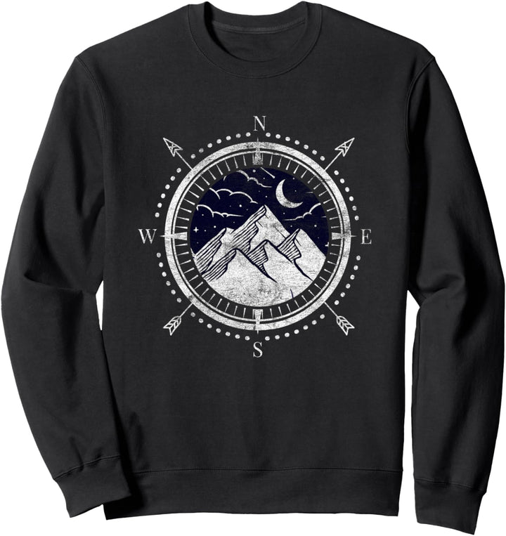 Kompass Urlauber Wandern Zelten Camping Reisenden Natur Sweatshirt