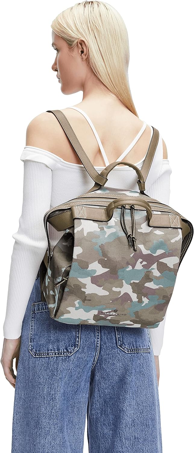 Liebeskind Berlin GRAY CANVAS backpack, Large (HxBxT 38.5cm x 28cm x 14.5cm)