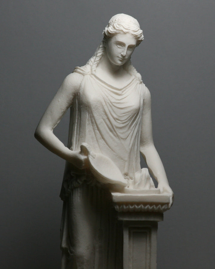 Hestia Vesta Statue Göttin der Home Familie Hearth Alabaster Skulptur 26 ΄ ΄