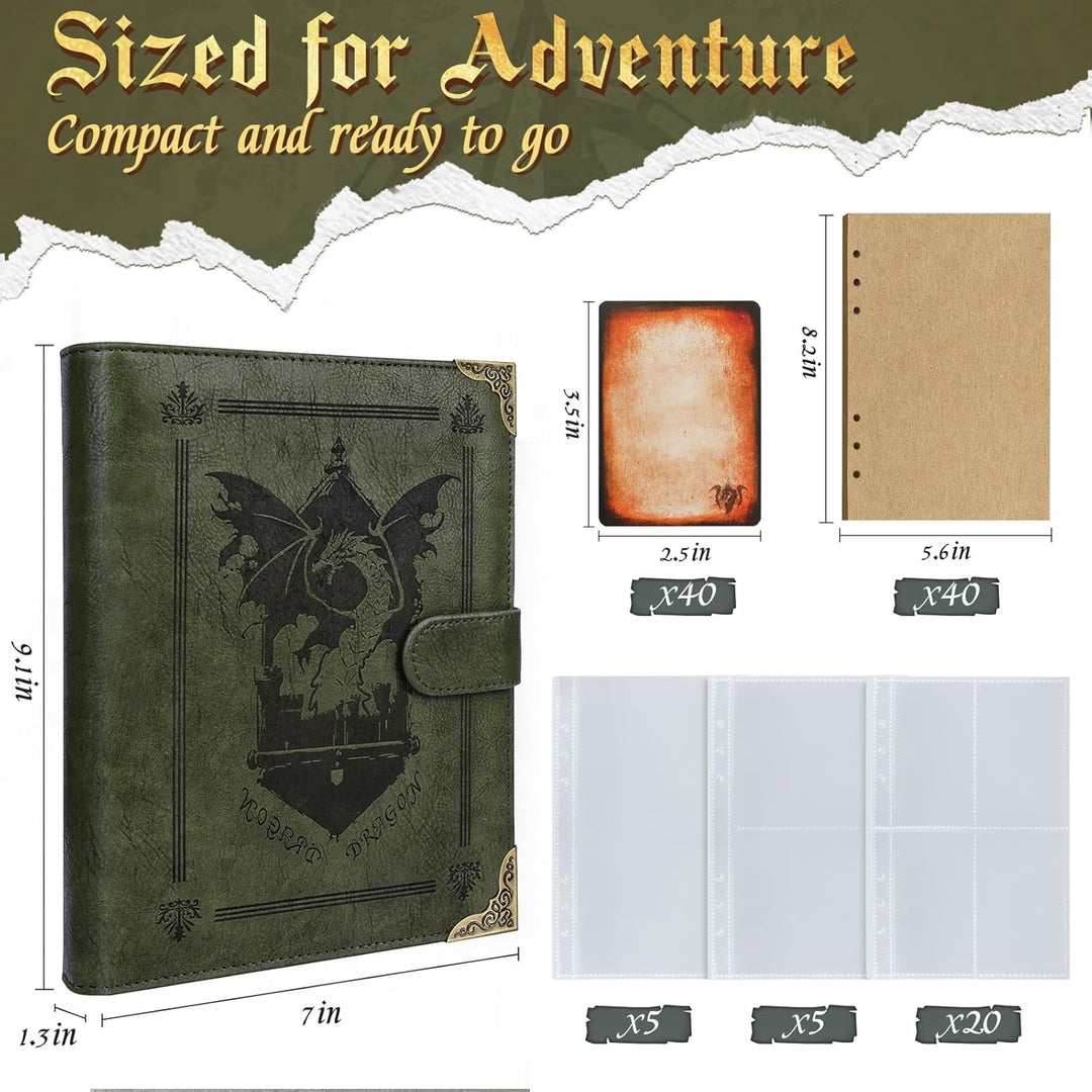 Zauberspruch-Kartenhalter für DnD/RPG, Taschen-Zauberbuch und Referenzkartenhalter, Foliant of Recol