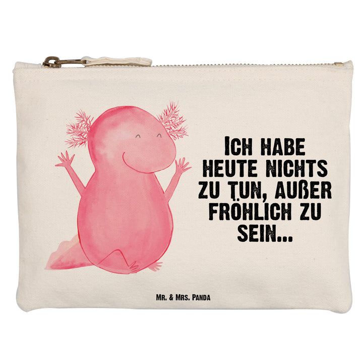 Mr. & Mrs. Panda Schulmäppchen Axolotl Hurra Grösse M - Geschenk, Schwanzlurch, Freude, Schminktasch