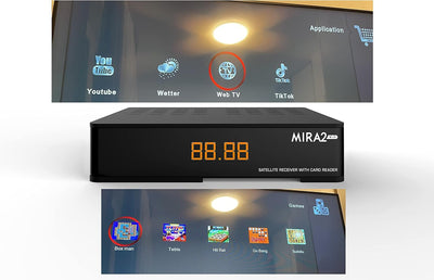 Amiko MIRA3 HD Sat Receiver mit Aufnahmefunktion, Kartenslot, Timeshift, HDMI, PVR, USB, WiFi, AAC-L