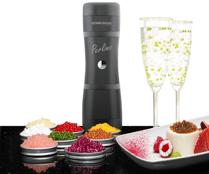 ROMMELSBACHER Food Designer FD 500 Perlino - für bis zu 500 Geleeperlen pro Minute, 2 Edelstahldüsen