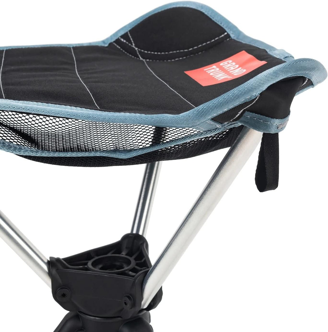 GRAND TRUNK Kompass 360° Campinghocker, Aluminium, Schwarz (Black 19-3911tcx), Normal Schwarz (Black