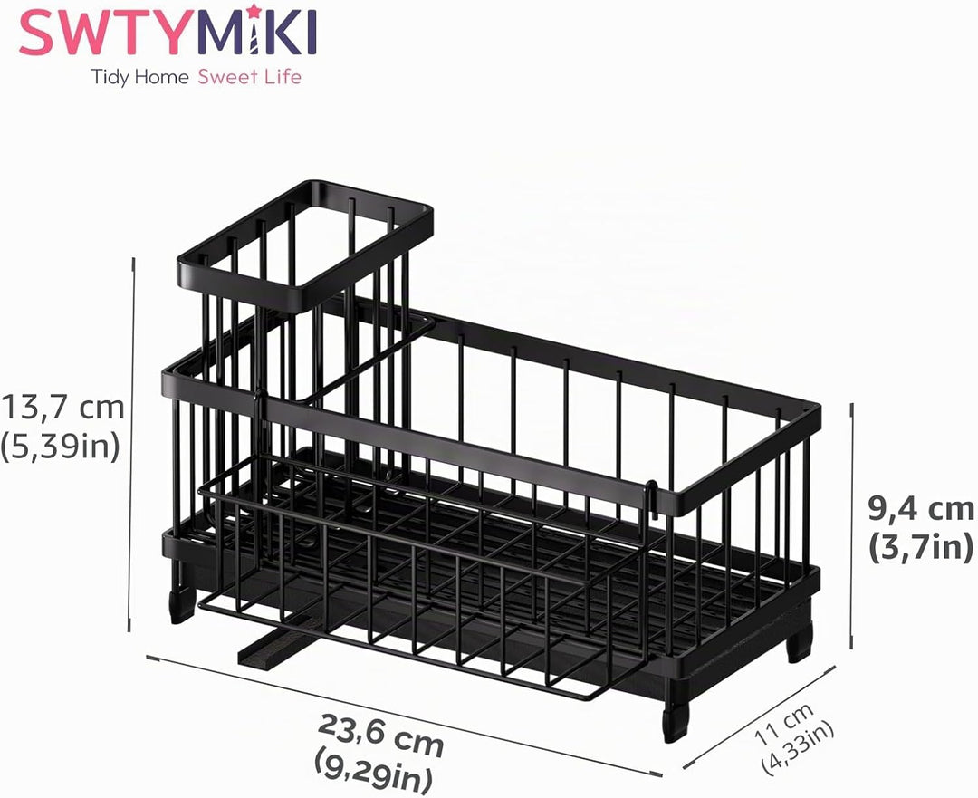 SWTYMIKI Spülbecken Organizer Spülmittel Organizer - Grosser Spüle Organizer mit 360° Automatischer
