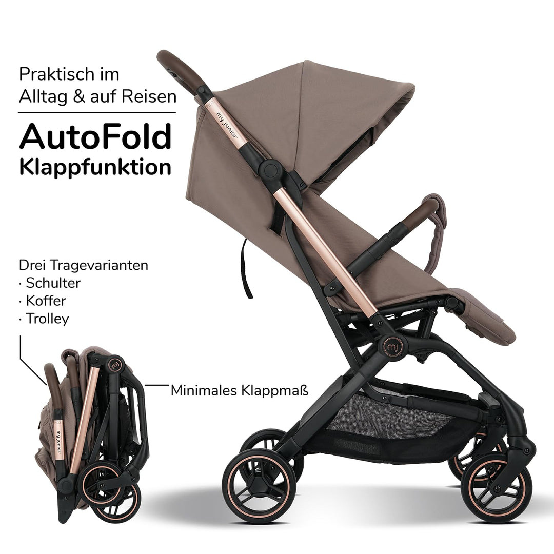 my junior® Buggy PICO³ | bis 22kg | Einhand AutoFold-Klappmechanismus | Ergonomische Liegeposition n