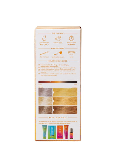 khadi SONNENBLOND Pflanzenhaarfarbe, Haarfarbe für glänzendes Honigblond bis zu kräftigem, sommerlic