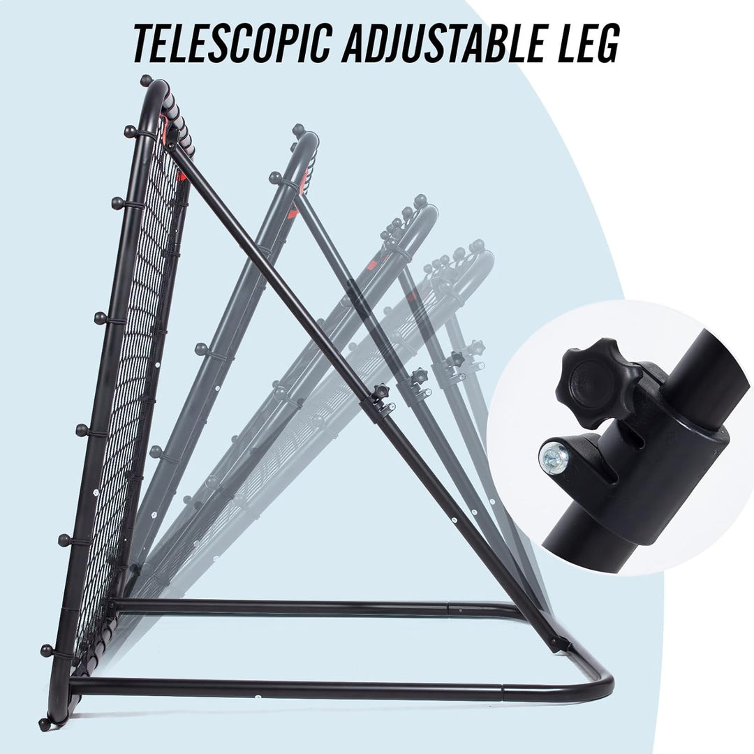 Leogreen Rebounder für Fussball, Fussball Rebounder Jugendlich, Teleskopische Stufenlose Einstellung