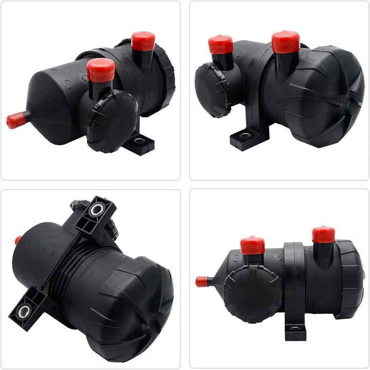 TOTMOX Pro 200 Vent Oil Catch Can Edelstahlfilter für 4WD F0RD R-ANGER M-AZDA T0Y0TA H0LDEN, Schwarz