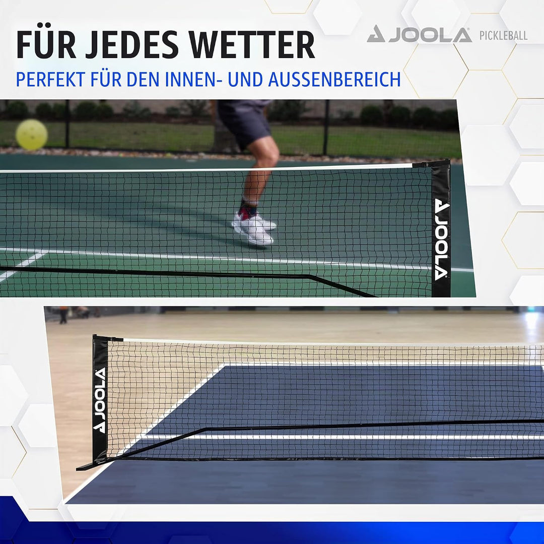JOOLA Pickleballnetz Pickleball Net mit Stahlrahmen, Strapazierfähiges PPVC-Netz, Outdoor/Indoor, in