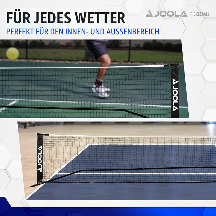 JOOLA Pickleballnetz Pickleball Net mit Stahlrahmen, Strapazierfähiges PPVC-Netz, Outdoor/Indoor, in