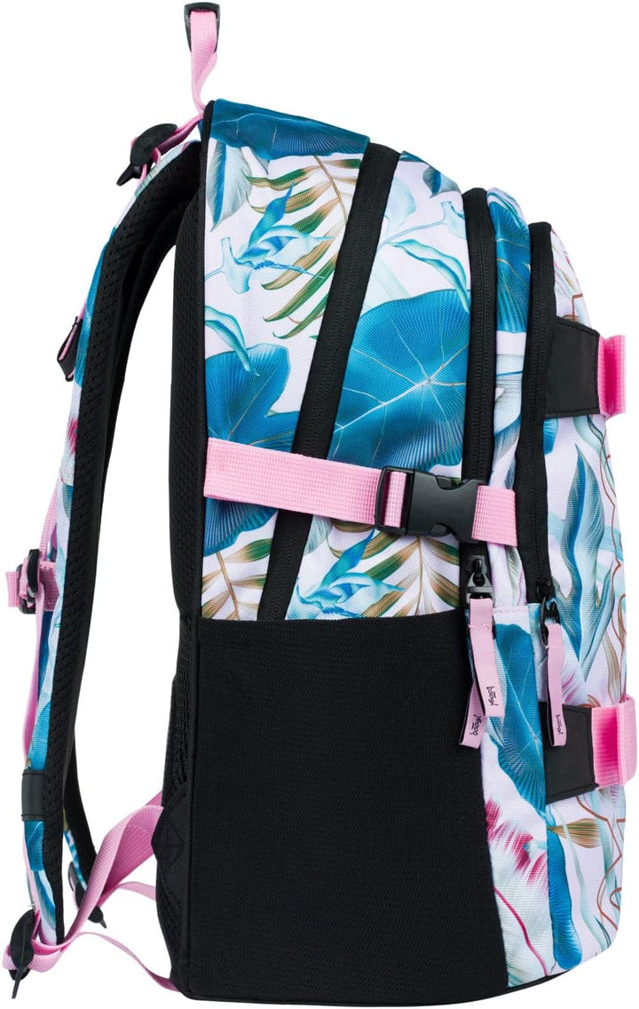 Baagl Schulrucksack Set Jungen Mädchen 3 Teilig, Schultasche ab 3. Klasse, Grundschule Ranzen mit Br