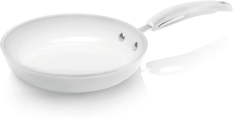 Bialetti J0WIPAN240 Ceramic OK weiss Induktions-Pfanne, keramikbeschichtet Ø 24 cm,, ø 24 cm