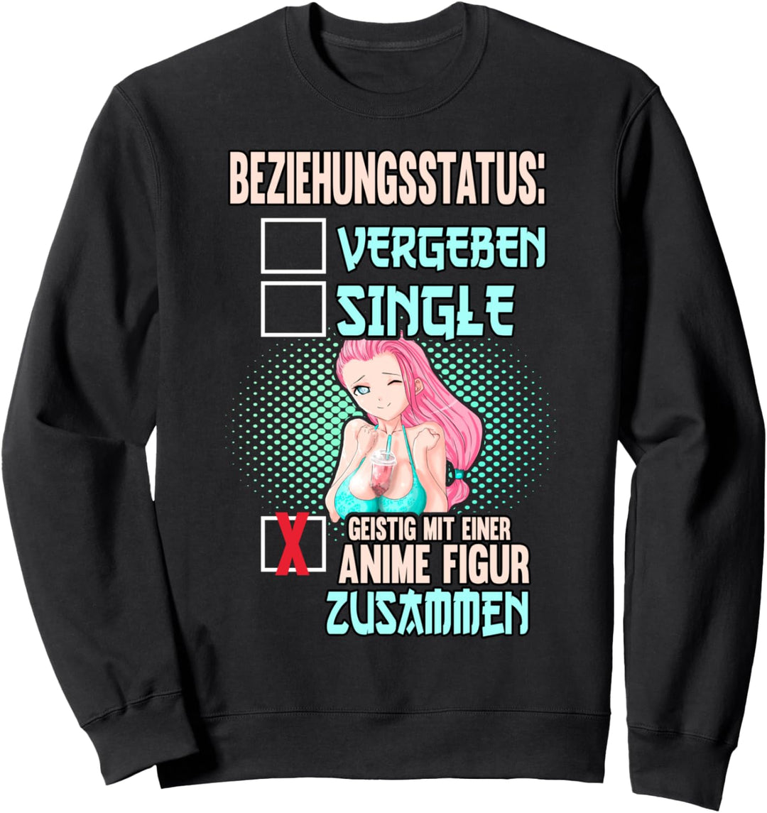Lustig Geistig mit einer Anime Figur Spruch Otaku Weeb Sweatshirt