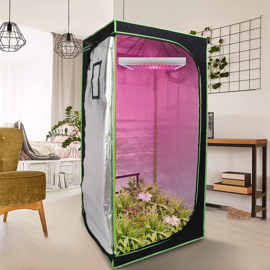 Grow Zelt 80 * 80 * 180cm Anbauzelte mit transparenten Sichtfenstern aus PVC Lichtdicht und Wasserdi