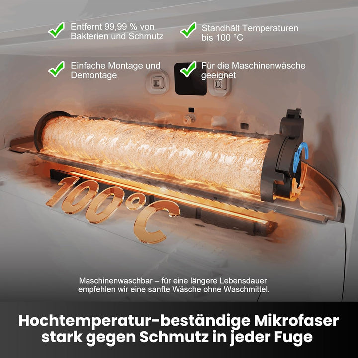 15 Stück Zubehör für Dreame Aqua10 Ultra Roller Complete Saugroboter, Ersatzteile Set:2 Hauptbürsten