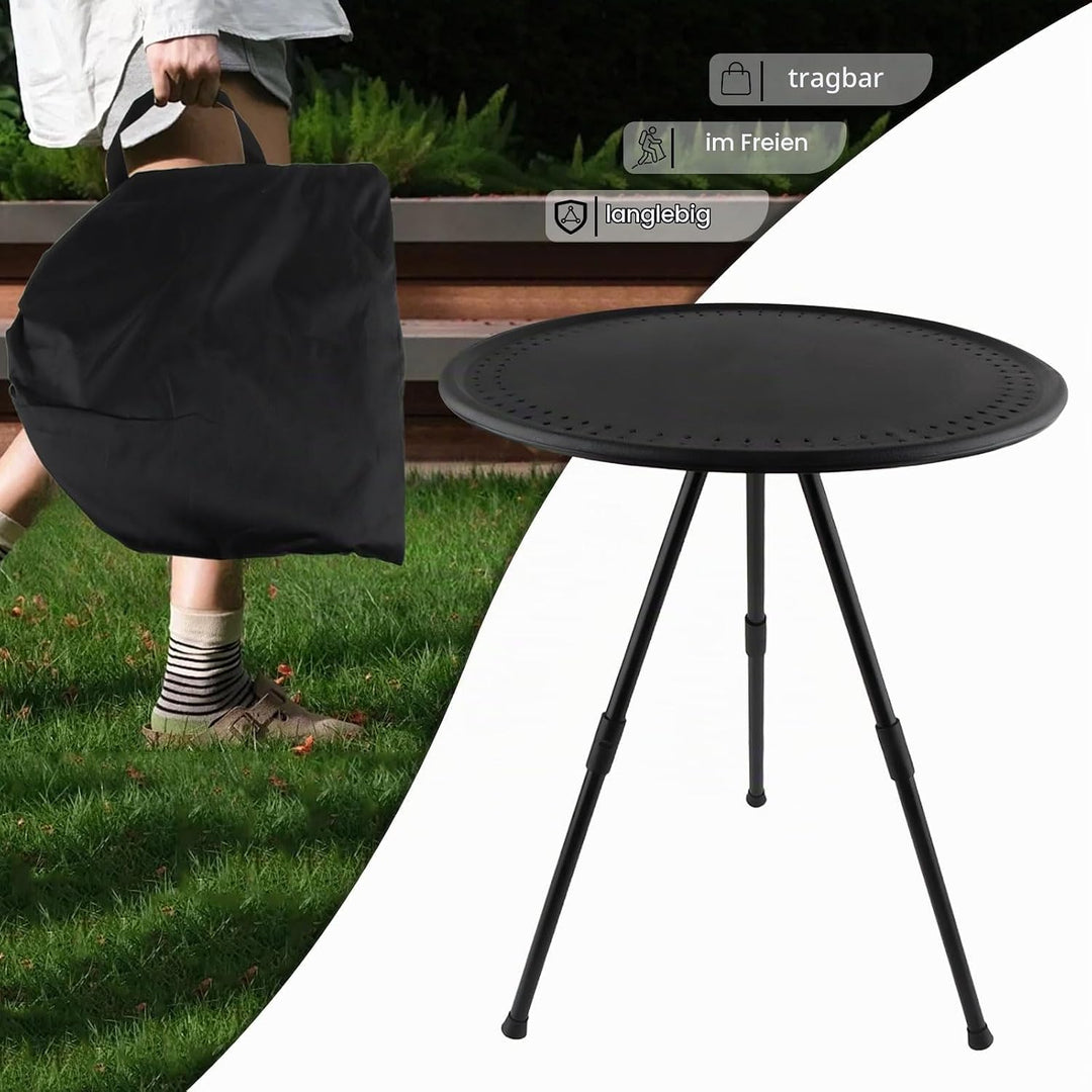 dellyy Camping Tisch Mini Faltbarer 38cm Klappbar Ausziehbarer Campingtisch Mini|Picknicktisch Outdo