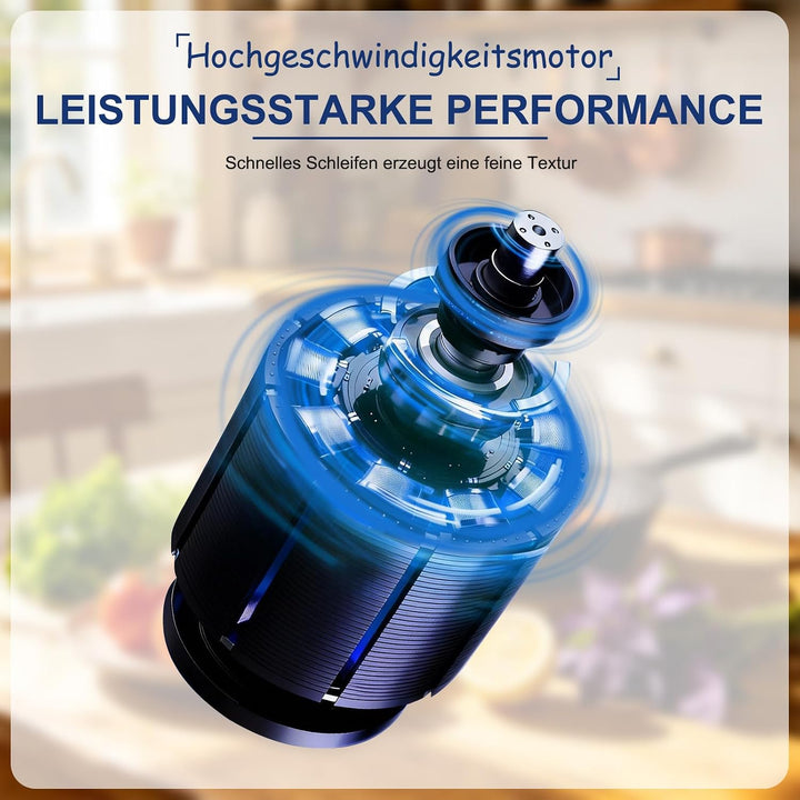 Zerkleinerer Küche Elektrisch 350 ml Glasbehälter, Zwiebel Zerkleinerer Elektrisch mit 6 Edelstahlkl