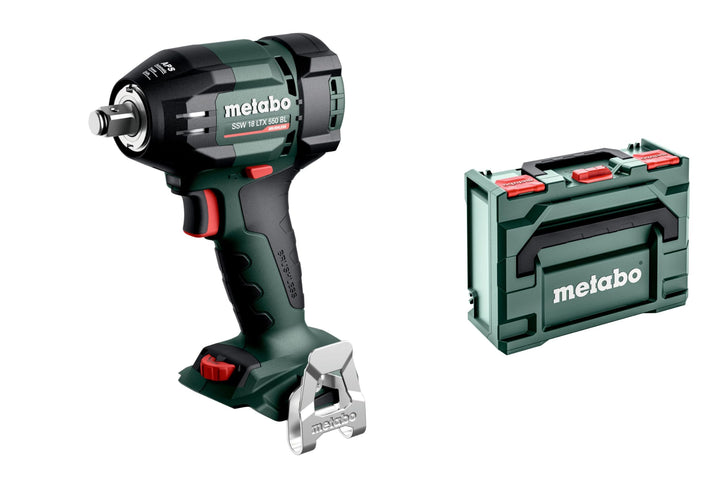 metabo Akku-Schlagschrauber SSW 18 LTX 550 BL - 18 V, 550 Nm, 1/2" Aussenvierkant, 2.800 U/min, 12 S