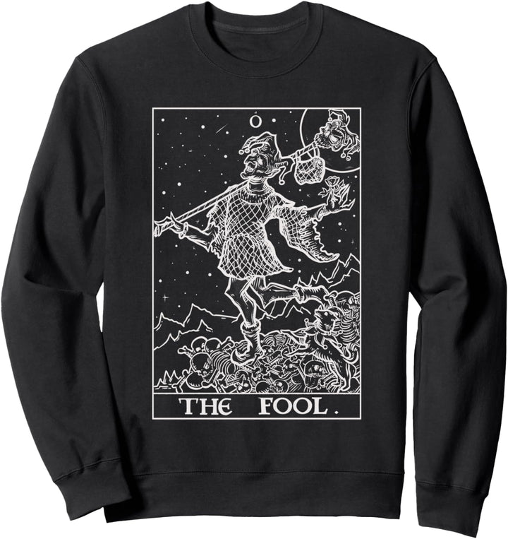 The Fool Tarotkarte Court Narren Halloween Gothic Horror Sweatshirt