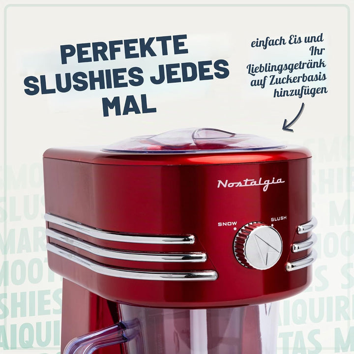 Nostalgia 1,2-Liter Gefrorene Getränkestation - Optimal für Slush-Drinks, Schneekegel, Margaritas, D