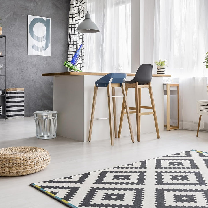 Jinfa 2er-Set Retrodesign verzinkter Metalleimer mit Griffen und Deckel + 5 Müllbeutel | Zink | 18L