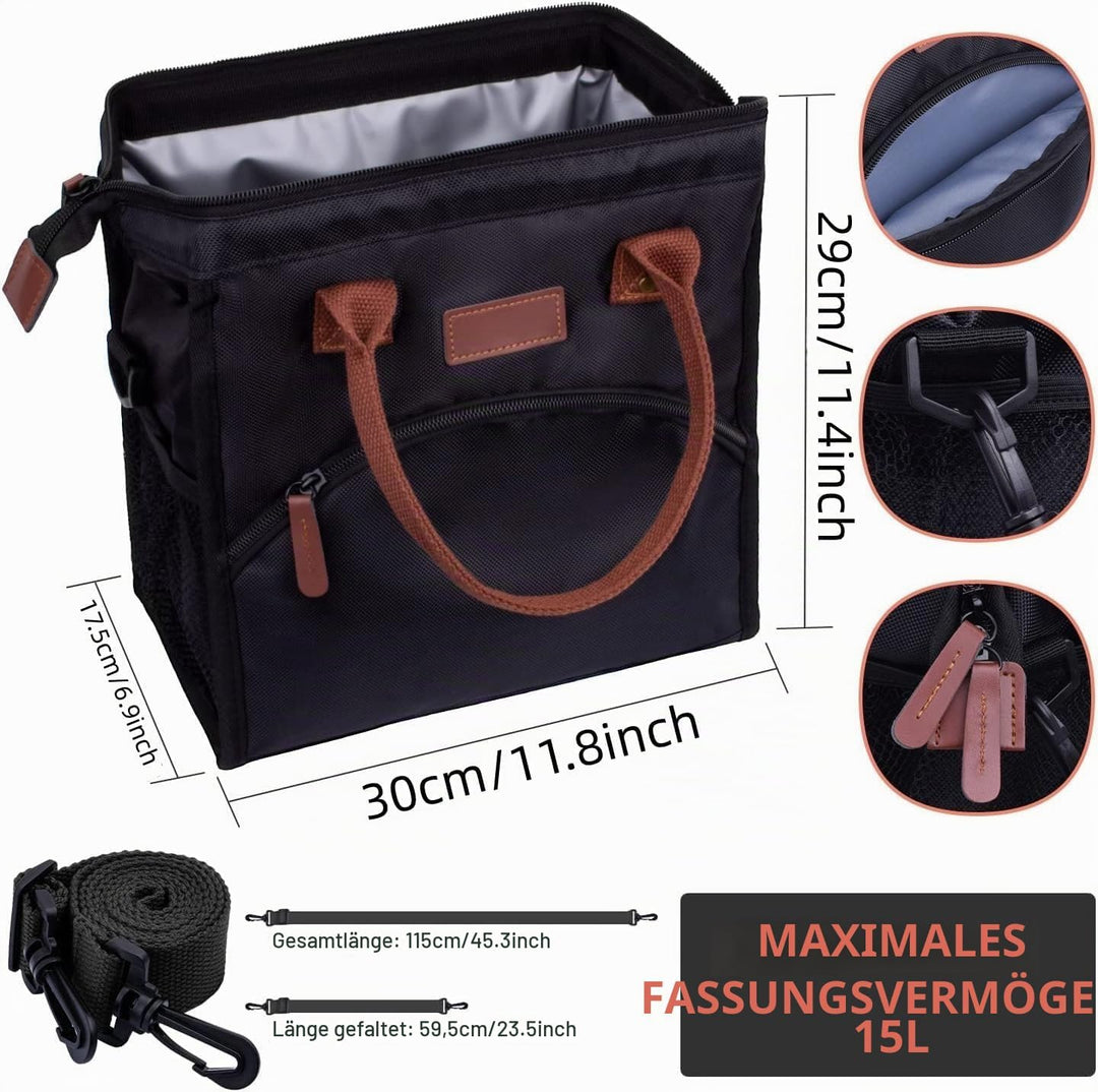 Kühltasche Damen Kühlbox Lunchtasche Wasserdicht und Auslaufsicher, Cooler Bag Faltbar Isoliertasche