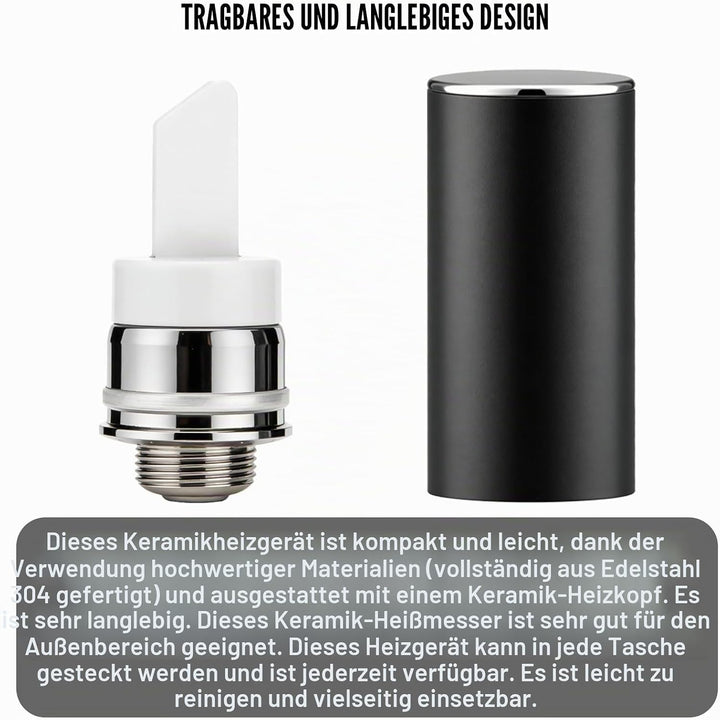 Ceramic Hot Knife, Keramik Heizmesser 510, Elektrisch Dab Werkzeug, Tragbares Heizmesser Wachszubehö
