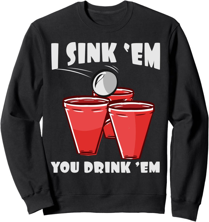 Bier Pong | Party Bierpong saufen Beer Pong Saufspiel Sweatshirt